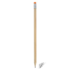 LÁPIZ MADERA CON GOMA COLOR NARANJA
