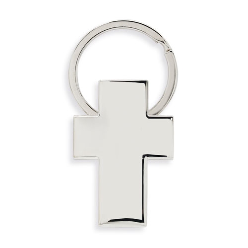 LLAVERO METALICO FORMA CRUZ "CHRISTIAN"