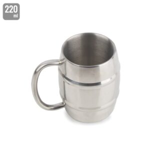 JARRA ACERO INOXIDABLE DOBLE CAPA 220ML "LUNDOR"