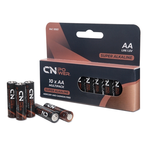 PACK DE PILAS ALCALINAS R6-AA "CN POWER" (10 UD.)