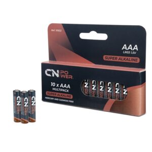 PACK DE PILAS ALCALINA R03-AAA "CN POWER" (10 UD.)