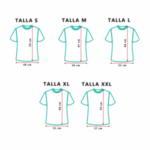 camiseta senora sublimacion tallas medidas modernas corte fino calidad 170 gramos tacto algodon opacante