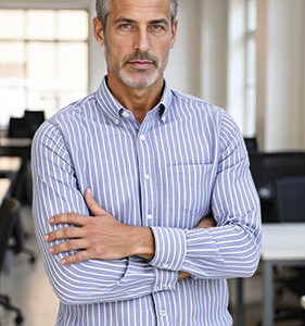 Camisa a rayas M/L AGENCY